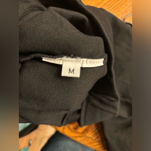 T. By Alexander Wang High Waisted Black Mid Thigh Biker Shorts Size Medium - Picture 7 of 7